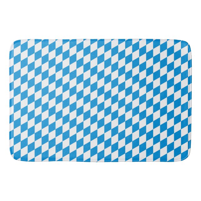 Tyska delstaten Bayern - flaggfärger Mönster Badrumsmatta (Framsidan)