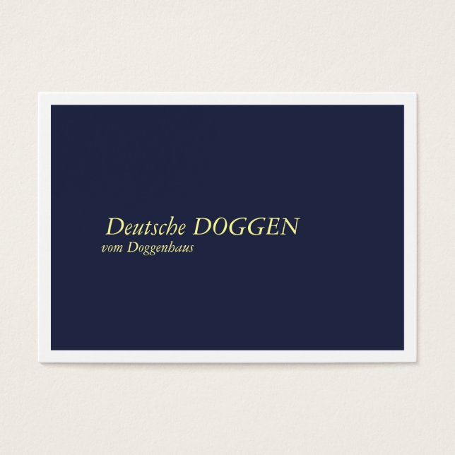 Tyska Doggar Namnkort (Framsidan)