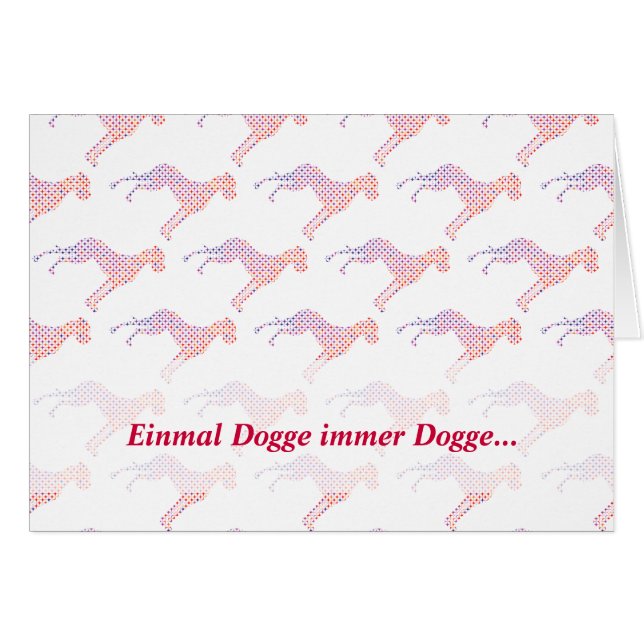Tyska: Dogge OBS Kort (Framsidan Horizontal)