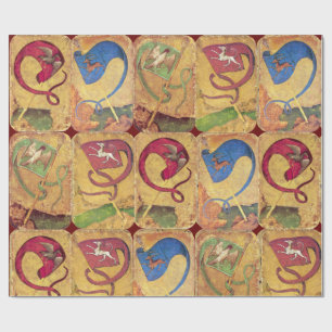 Tyska domstolen Flaggor /Hundar,Deers,Falcons,Anka Presentpapper