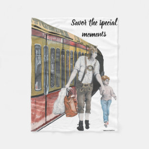Tyska Elf Berlin Shopping Fantasy Art Blanket Fleecefilt