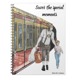 Tyska Elf Berlin Tåg Resa Fantasy Art Notebook Anteckningsbok