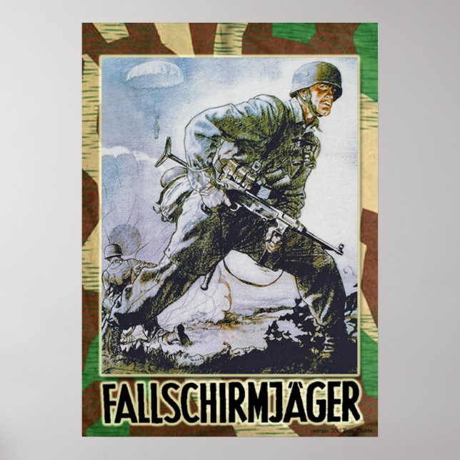 Tyska Fallschirmjaeger Poster (Framsidan)
