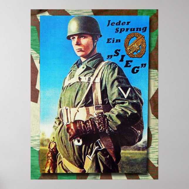 Tyska Fallschirmjaeger Poster (Framsidan)