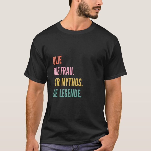 tyska First Namn Olie T Shirt (Framsida)