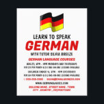 Tyska Flagga Design, tyska språkkursen Advert Flygblad<br><div class="desc">Tysk Flagga Design,  tyska språkkurser som annonserar flygblad i Affärskortet Store.</div>