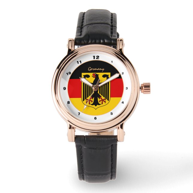 Tyska Flagga, Eagle & Tyskland mode/designur Armbandsur (Framsida)