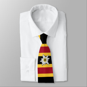 Tyska Flagga Färg Rand med Edelweiss Slips