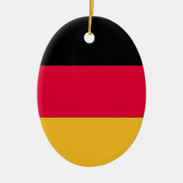 Tyska Flagga Julgransprydnad Keramik (Framsidan)
