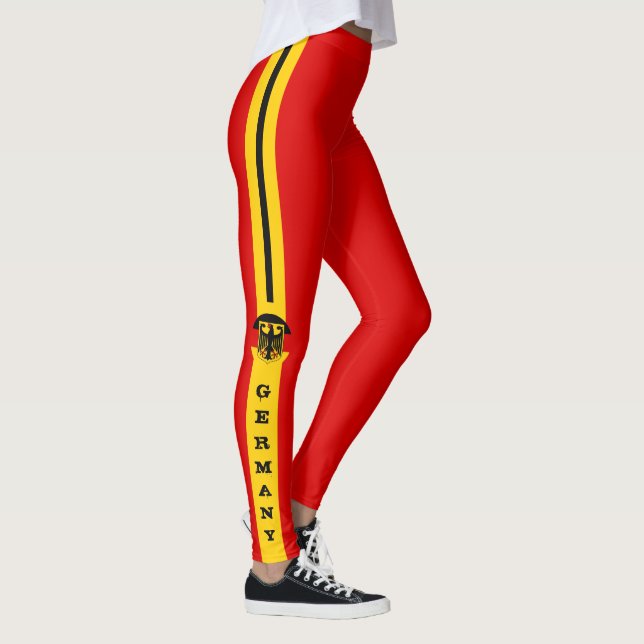 Tyska Flagga och Tysklanda mode-patrioter/sportleg Leggings (Höger)