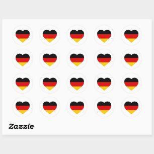 Tyska Flagga Runt Klistermärke