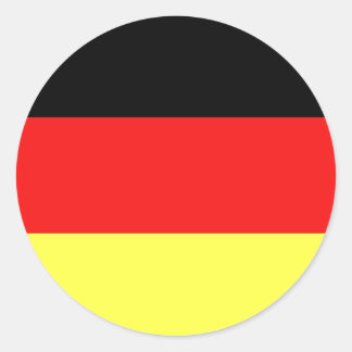 Tyska Flagga Runt Klistermärke