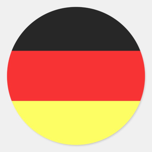 Tyska Flagga Runt Klistermärke (Framsida)