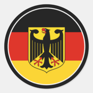 Tyska Flagga Stickers av Burton Runt Klistermärke