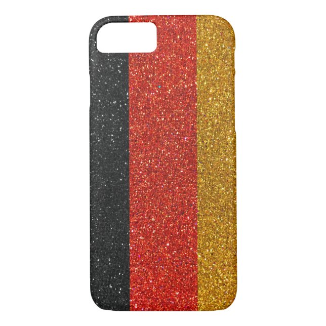 Tyska Flagga Svarta Guld Glitter Case-Mate iPhone Skal (Baksida)