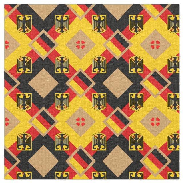 Tyska Flagga & Tysklandare Trendig Fabric mode Tyg (Närbild)