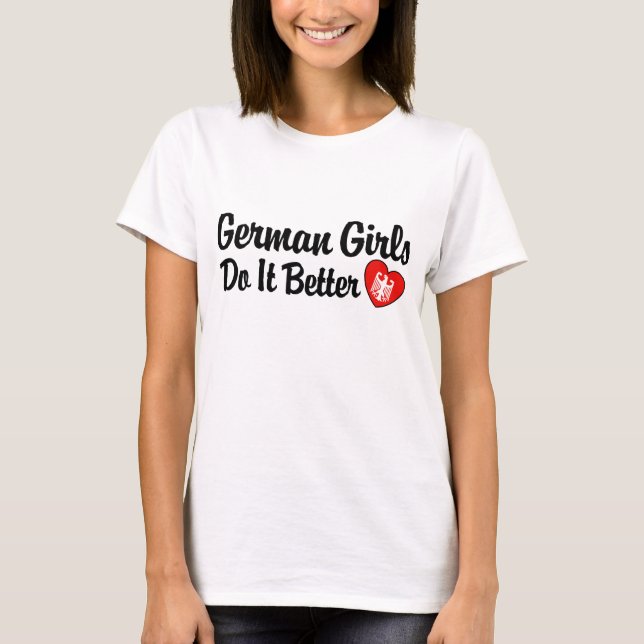Tyska flickor gör det bättre tee shirt (Framsida)