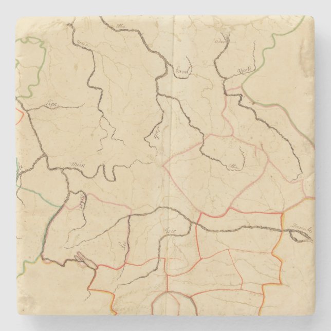 Tyska floder 2 underlägg sten (Framsidan)