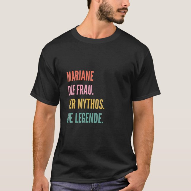 Tyska först Namn Mariane T Shirt (Framsida)