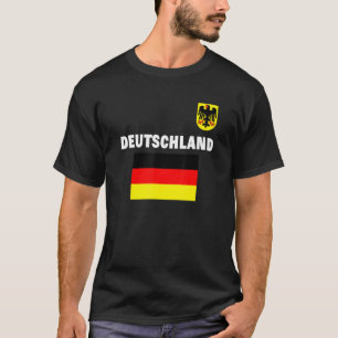 Tyska fotbolls-Flagga Tyskland tyska Flaggor Top T Shirt