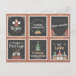 TYSKA FRÖHLICHE WEIHNACHTEN CHRISTMAS-KORTSSET HELG VYKORT