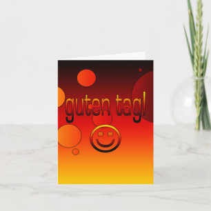 Tyska gåvor: Hej/Guten Märkre Ansikte Kort