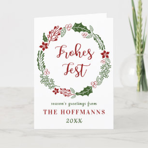 Tyska God jul, Frohes Fest, Anpassningsbar Helgkort