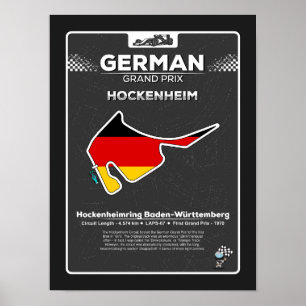 Tyska Grand Prix-Poster Poster