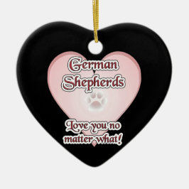 Tyska herdar Kärlek Du spelar ingen roll vad Julgransprydnad Keramik