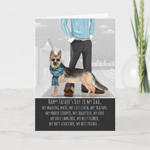 Tyska herde från Hund Fars dag Kort