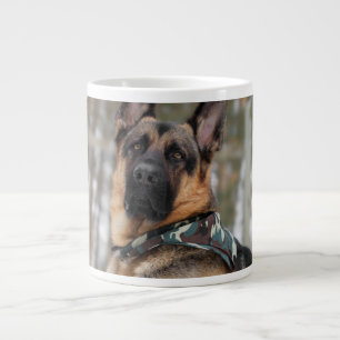 Tyska herde i Snö Jumbo Mugg