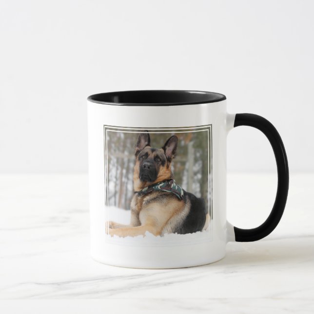Tyska herde i Snö Mugg (Höger)