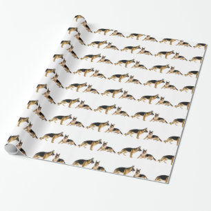 Tyska hundar för herdepolis som K9 slår in pappe Presentpapper