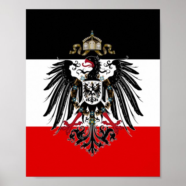Tyska imperiet Flagga Poster (Framsidan)
