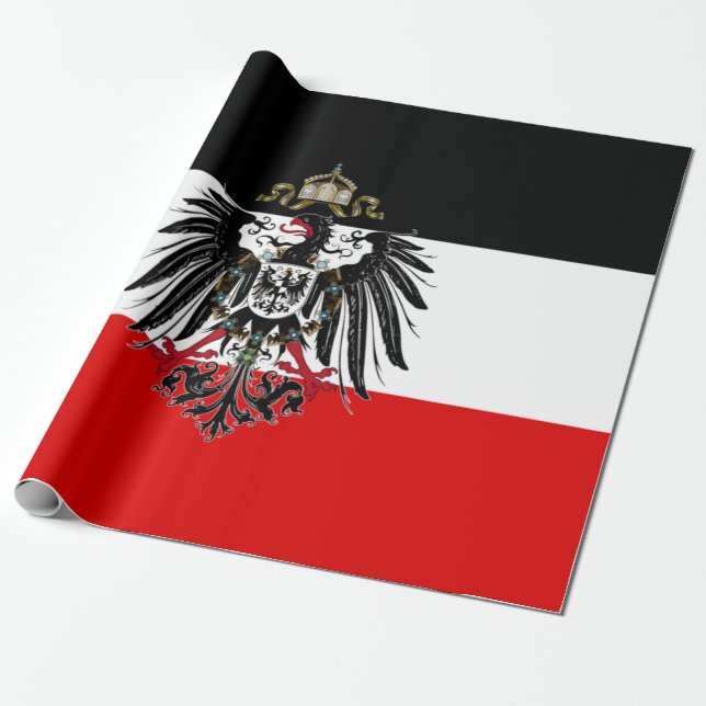 Tyska imperiet Flagga Presentpapper (Utrullad)