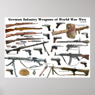Tyska infanterivapen av WW2 Poster