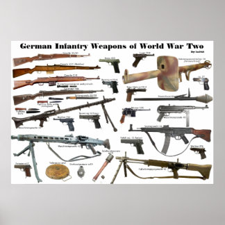 Tyska infanterivapen av WW2 Poster