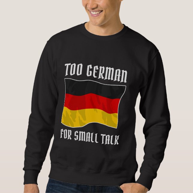 Tyska invandrarkliche Irony Slogan Funny Tyskland Lång Ärmad Tröja (Framsida)