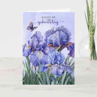 Tyska Iris Garden Birthday Kort