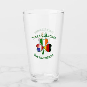 Tyska Irländska USA-flaggor Shamrock Personlig Glaskopp