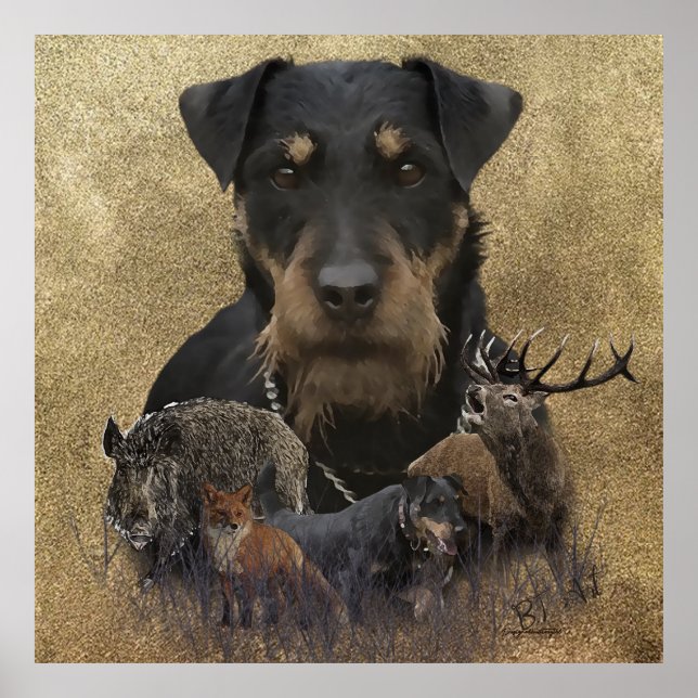 Tyska Jagdskräckertapestry Poster akrylutskrift (Framsidan)