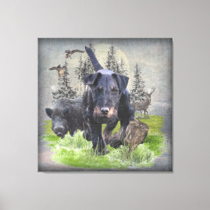 Tyska jaktterrier (Jagdskräcker) Canvastryck