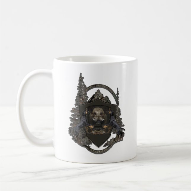 Tyska jaktterrier (Jagdskräcker) Kaffemugg (Vänster)