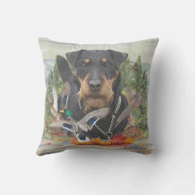 Tyska jaktterrier (Jagdskräcker) Kudde (Baksida)