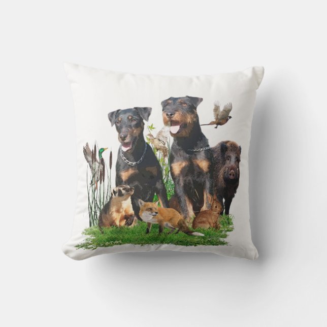 Tyska jaktterrier (Jagdskräcker) Kudde (Framsida)