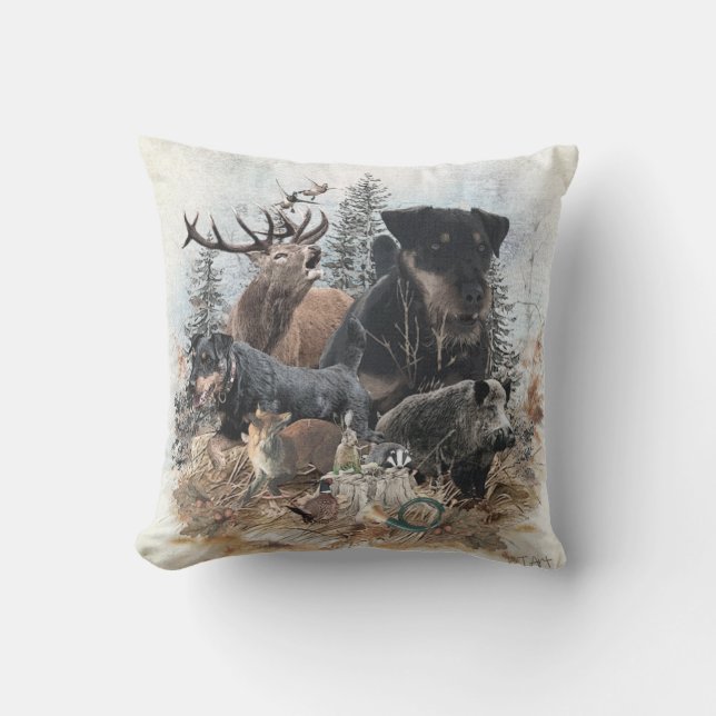 Tyska jaktterrier (Jagdskräcker) Kudde (Framsida)