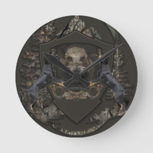 Tyska jaktterrier (Jagdskräcker)  Rund Klocka