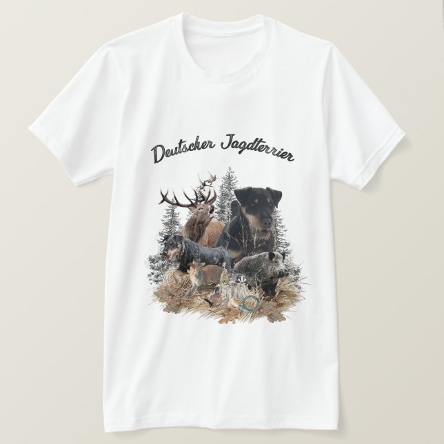 Tyska jaktterrier (Jagdskräcker) T Shirt (Design framsida)