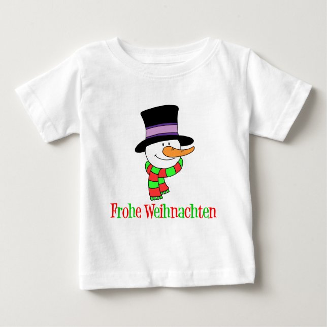 Tyska julen Snögubbe T-shirt (Framsida)