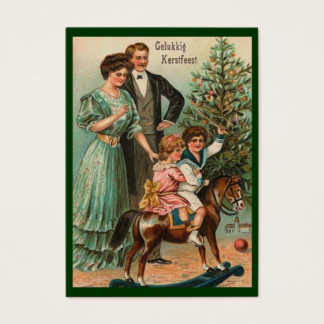 Tyska Juletiketter Visitkort (Framsidan)